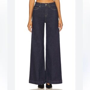 SPANX Navy Wide Leg Jeans